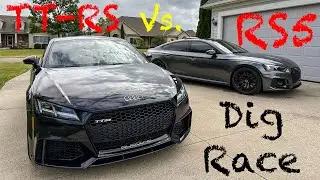 18&rsquo; Audi TT RS vs 19&rsquo; Audi RS5 Stage 1+ E85!😬💨🏁Launch Control!