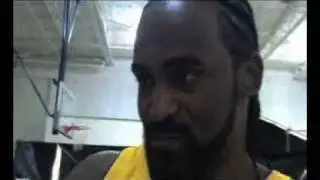 Kobe Bryant and Ronny Turiaf joking around at Media Day