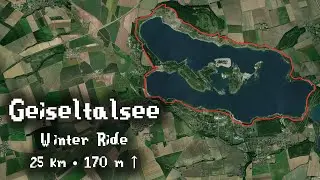 Geiseltalsee, Winter Ride - Germany (26.01.2026) - Winter Cycling Loop (Realtime)