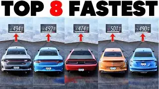 Top 8 Fastest Dodge Vs Cadillac Cars in Forza Horizon 5 | Full Throttle INSANE Downhill Top Speed