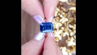 Blue Sapphire Ring   September Birthstone   Statement Ring   Gold Ring   Engagement Ring   Prong Rin