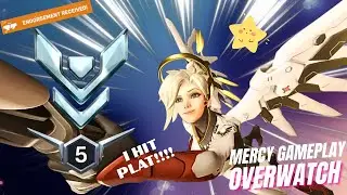 I'M FINALLY PLAT, OMG 😱😱😱 // First Plat Game on Mercy, Overwatch 2 Gameplay & Commentary