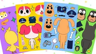 PaperDIY Safety Sheriff Labrador DIY Sticker Book with Officer Dobie & Sheriff Papillon