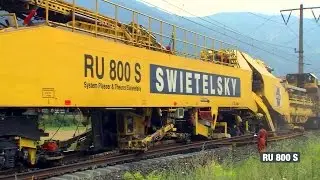 Mesin canggih pemasangan rel kereta api (plasser & theurer  RU 800 S)