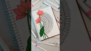 Lotus Mandala Art 🪷❤️ #shorts #youtubeshorts #viralvideo