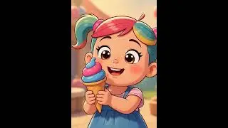 Baby ice cream eating