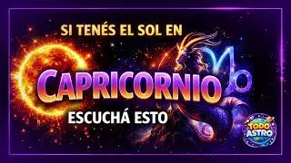 ♑ ESCUCHA ESTO si ten&eacute;s el SOL en CAPRICORNIO