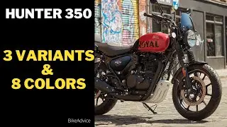 Royal Enfield Hunter 350 Variants & All 8 Colors