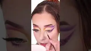 Colourful Cut Crease Makeup #shorts