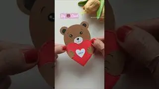 Beautiful Teddy Bear Card for Valentines Day!