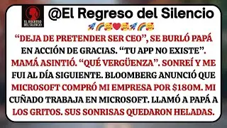 Papá dijo: “Deja de jugar a ser CEO”… hasta que Bloomberg anunció la compra por $180M
