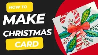 How to make a Christmas card/Beautiful card making/ Water color painting ideas/Anit's Art