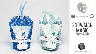A quick & easy treat holder featuring Snowman Magic by Stampin&rsquo; Up!