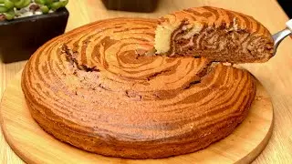 Рецепт пушистого двухцветного торта - быстрый и вкусный десерт!