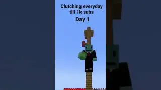 Clutching in Minecraft everyday till I get to 1k subs PLEASE SUB