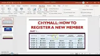 Chymall: How to Register a new member... Part 1