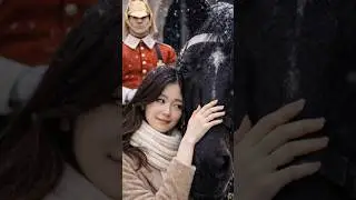 Korean Girl dreaming Horse of Kings Guard #korean #girl #kingsguard #childhood #love #horse #winter