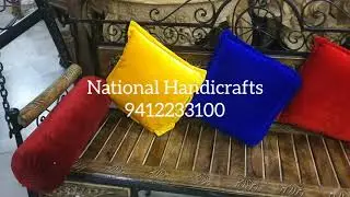 Saharanpur Furniture Wrought Iron Mango Wood Swing Jhula | Durable Carving | National Handicrafts
