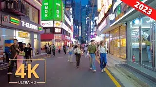 Gangnam, Seoul 🇰🇷 South Korea | Evening Walk | Street Walk | City Tour | 서울 | Virtual Walking 2023