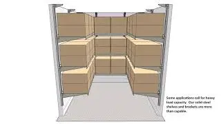 NSF-Certified Cantilever Shelving for an 8 x 8 Walk-in Cooler