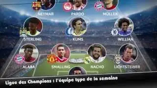 Ligue des Champions : l'&eacute;quipe type de le semaine !