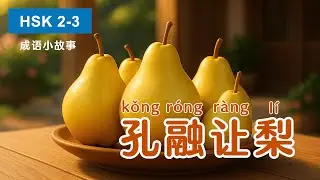 HSK 2–3｜孔融让梨｜Kong Rong Yielding the Pears｜Learn Chinese Through Stories