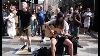 Epic Street Performance Ft. Irish Dancer & Guitarist 🎸🕺