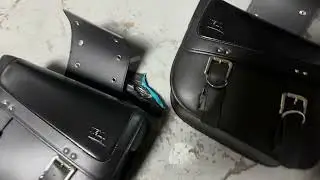 KEMIMOTO Leather Motorcycle Saddle Bags (Unboxing)