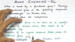 Book Exercise 34/Fundamentals of Organic Chemistry/Explanation in Tamil