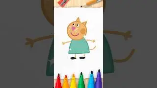 Candy Cat, Peppa Pig&rsquo;s Friend Drawing, Painting and Coloring for Kids #short #cat #peppa #peppapig