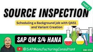 Source Inspection PART 3 - How to set up a Background Job - QA51 & Variant creation | SAP QM