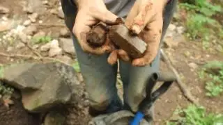 Hunting Crystals at Toad Hole on Titanite Hill near Tory Hill, Ontario