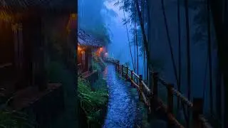 Sweet music with soft rain sounds for deep sleeping #rain #sounds #heavyraining #relax #rainsound