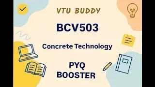 ⚡ BCV503 Concrete Technology PYQs 📘 | VTU Passing Package 💯|VTU BUDDY