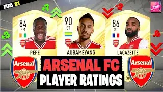 FIFA 21 | ARSENAL PLAYER RATINGS PREDICTIONS!! FT. AUBAMEYANG, LACAZETTE,NICOLAS PEPE ETC..