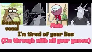 Kanii, Riovaz, Nimstarr - Heart Racing (cover by Regular show) (colour coded lyrics)