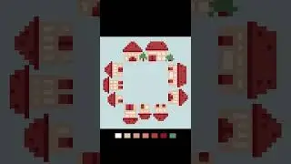 Town Square - Pixel Art Time-lapse Cross Stitch Pattern #pixelart