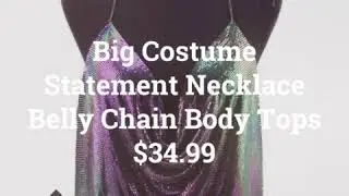 Big Costume Statement Necklace Belly Chain Body Tops