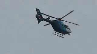中日新聞JA03CPあさづる（Eurocopter EC135P2 ）低空高速飛行で家の前を通過2025年10月18日（土）【7か月11日ぶり】