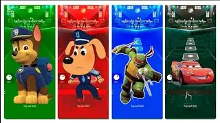 Paw Patrol, Sheriff Labrador, Ninja Turtles & McQueen - Coffin Dance | Tiles Hop EDM Rush Battle
