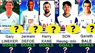 TOTTENHAM HOTSPUR ALL TIME TOP 50 GOAL SCORERS - IN HISTORY WITH STICKER