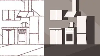 Create a Flat Design Modern Kitchen Illustration with Inkscape