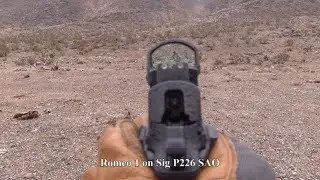 POV Shooting Sig Romeo1, Shield RMS, Trijicon RMR. Sample in Light Rain.