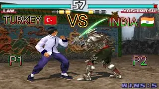 Tekken 3 Online - TURKEY 🇹🇷 (Profhknn) VS INDIA 🇮🇳 (Lucky) High Level Match