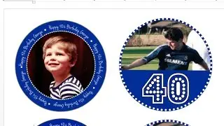 How to make cupcake toppers and circular tags with picture with MS Word