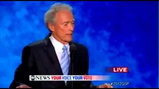 Clint Eastwood Empty Chairs Obama