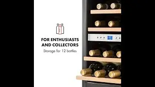 KLARSTEIN Reserva 12 Duo &bull; Dual Zone Wine Cooler &bull; 1.2 Cubic Feet &bull; 4 Shelves