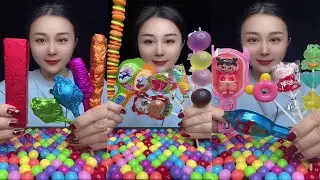 Rainbow Candy ASMR 🍭✨ Crunchy Foil Sweets, Cute Lollipops & Satisfying Pops for Pure Joy 😍🔥🎉 Daily