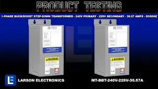 1-Phase Buck/Boost Step-Down Transformer - 240V Primary - 229V Secondary - 30.57 Amps - 50/60Hz