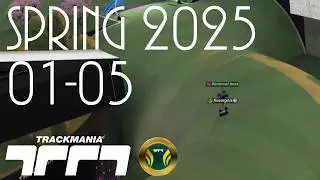 TrackMania - Spring 2025 Tracks 01 - 05 All Author Medals